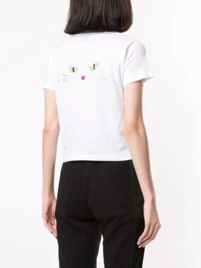 Shop Etre Cecile Logo Print Cropped T-shirt In White