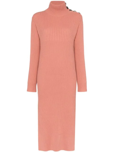 pink knitted jumper dress