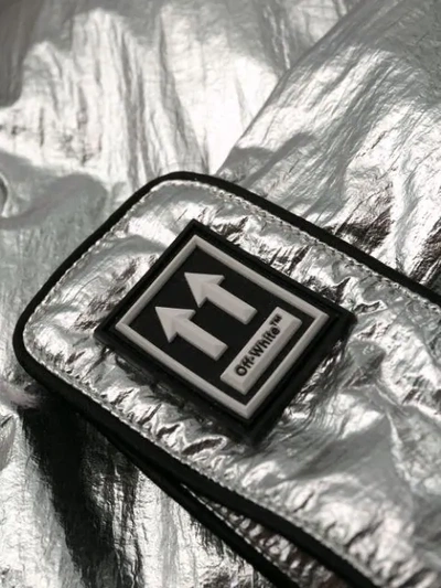 Off-white Racing Metallic Effect Jumpsuit In Silver