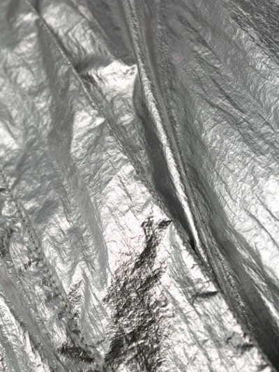 Off-white Racing Metallic Effect Jumpsuit In Silver