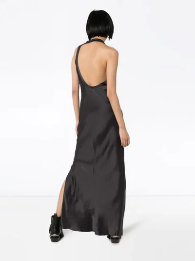 Shop Helmut Lang Long Slip Dress In Black