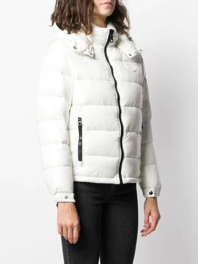 Shop Duvetica Hooded Puffer Jacket In White