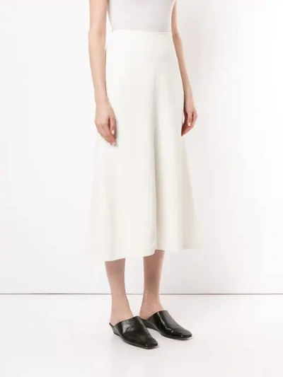 Shop The Row High-waisted Midi Skirt In White