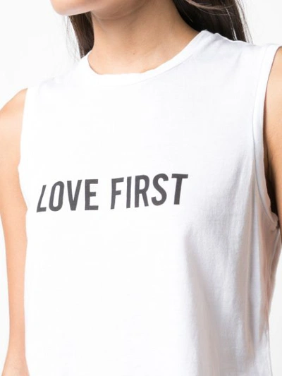 Shop Nili Lotan 'love First' Sleeveless Vest Top In White