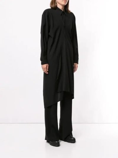 Pre-owned Yohji Yamamoto Backless Button-up Dress In Black