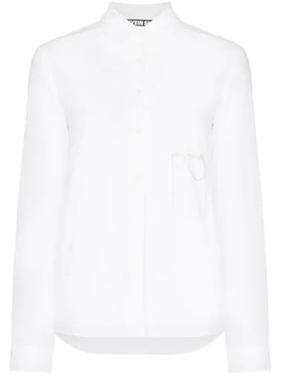 Shop Hyein Seo Embroidered Chain-embellished Shirt In White