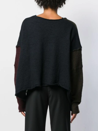 Shop Rundholz Deconstructed Cropped Jumper In Black