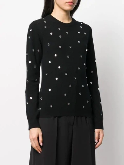 Shop N°21 Crystal Embellished Jumper In Black