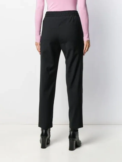 Shop Ps By Paul Smith Drawstring Waist Tapered Trousers In Black