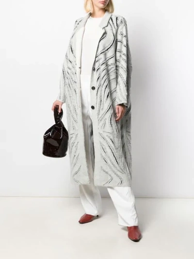 Shop 3.1 Phillip Lim / フィリップ リム Zebra Print Oversized Coat In White