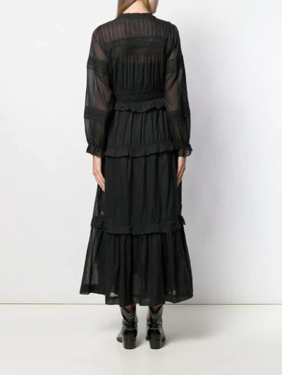 ISABEL MARANT ÉTOILE RUCHED PEPLUM DRESS - 黑色