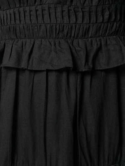 Shop Isabel Marant Étoile Ruched Peplum Dress In Black