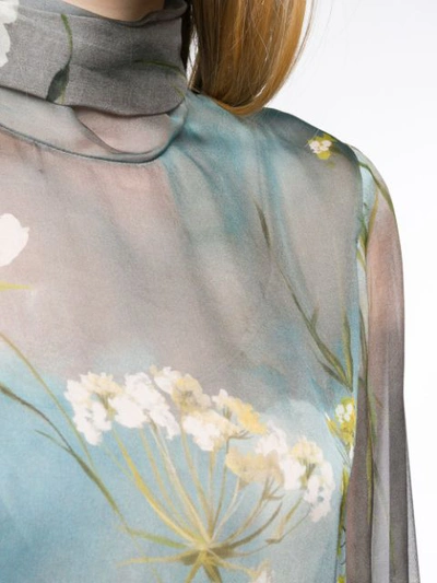 BLUMARINE 花卉印花罩衫 - 灰色
