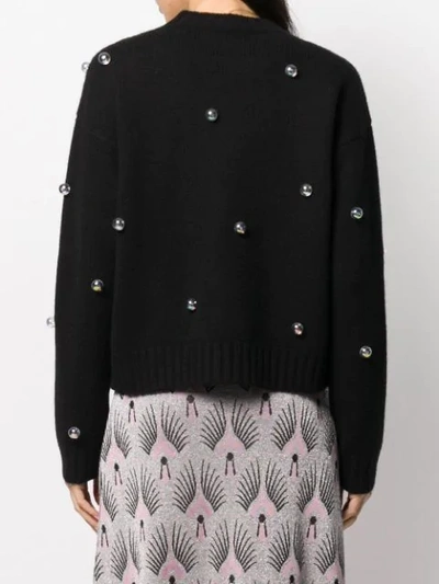 Shop Alanui Below Zero Drops Studded Jumper In Black