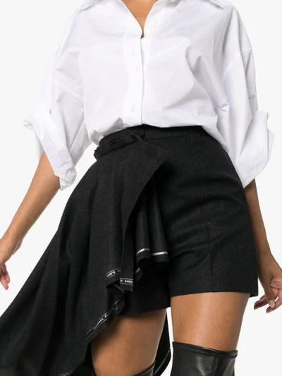 HIGH WAISTED ASYMMETRIC FRONT SHORTS