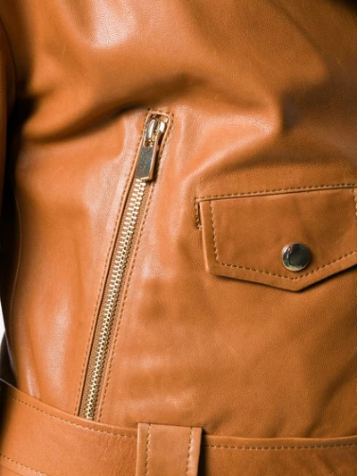 Shop Arma Doris Lee Biker Jacket In Brown