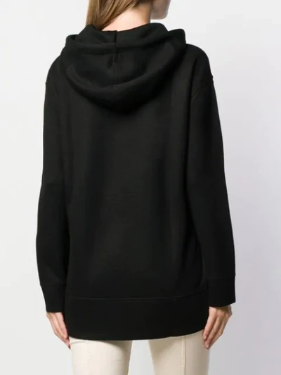 Shop Calvin Klein Loose Fit Logo Hoodie In Bds Black