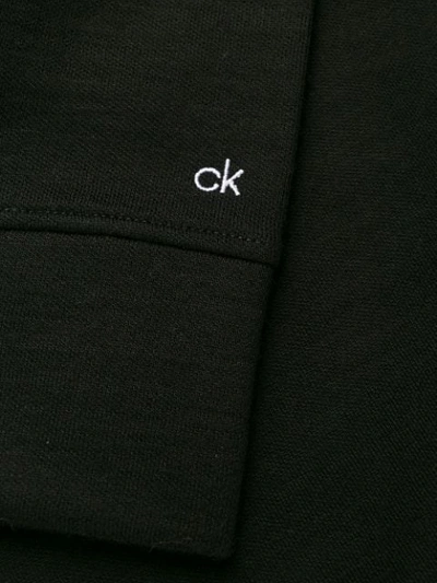 Shop Calvin Klein Loose Fit Logo Hoodie In Bds Black