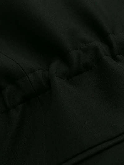 Shop Gucci Elasticated Waist Detail Blazer In Black