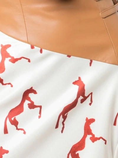 Shop Alejandra Alonso Rojas Horse Print Blouse In Red