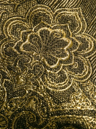 Shop Etro Embroidered Paisley Dress In Gold