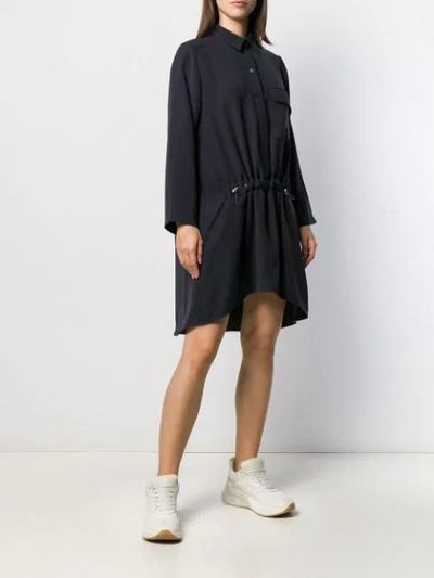 DRAWSTRING-WAIST SHIRT DRESS