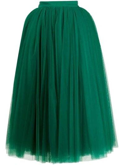 Shop Dolce & Gabbana Circle Tulle Skirt In Green