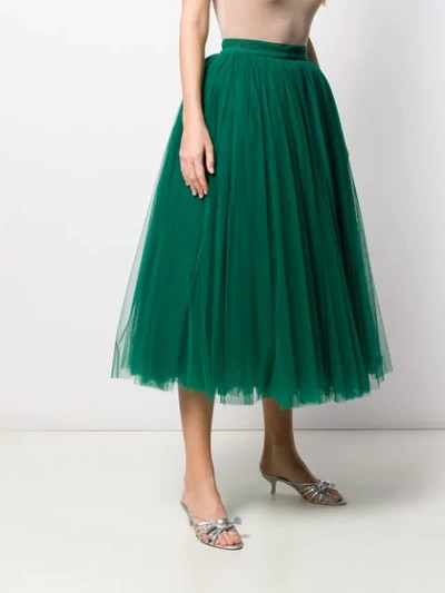 Shop Dolce & Gabbana Circle Tulle Skirt In Green