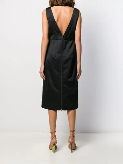 Shop N°21 Pleated Midi Dress In Black
