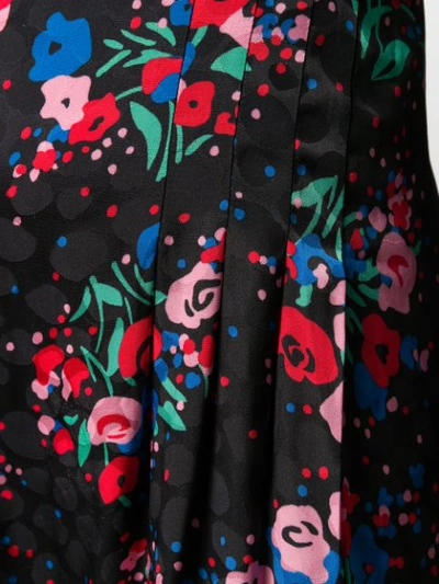 Shop Marc Jacobs Floral Midi Dress In Black