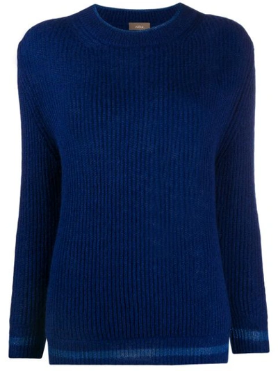 Shop Altea Pullover Mit Rundem Ausschnitt In 7 Blue