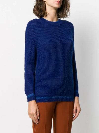 Shop Altea Pullover Mit Rundem Ausschnitt In 7 Blue