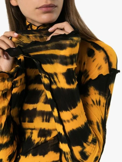 Shop Asai Tie Dye Jersey Top In Yellow