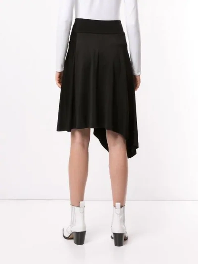 Shop Ck Calvin Klein Paneled Asymmetric Skirt In Black