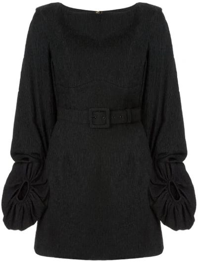 Shop Rebecca Vallance Greta Mini Dress In Black
