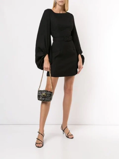 Shop Rebecca Vallance Greta Mini Dress In Black