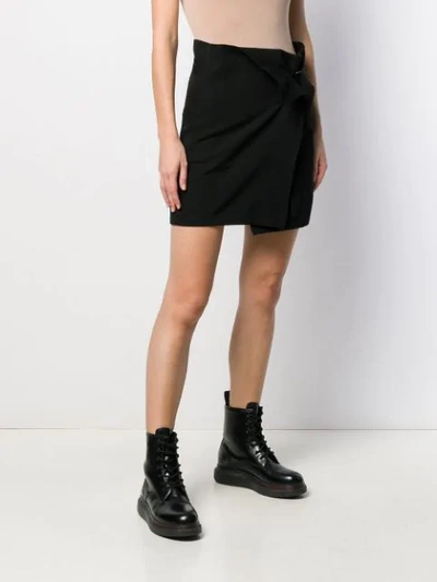 Shop Ann Demeulemeester Asymmetric Mini Skirt In Black
