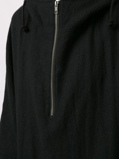 Pre-owned Yohji Yamamoto Hooded Tunic Dress In Black