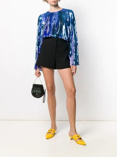 Shop Emilio Pucci Sequin Embellished Blouse In Blue