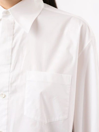 Shop Toga Long Sleeved Boxy Fit Shirt In White