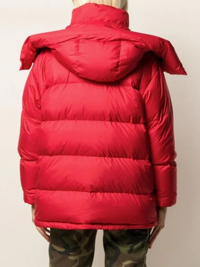 Shop Aspesi Padded Coat In Red