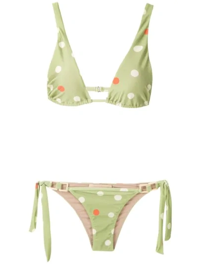 Shop Adriana Degreas Printed Triangle Bikini Set In Multicolour