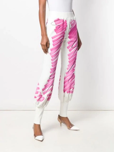 Shop Moschino Sketch Print Joggers In White