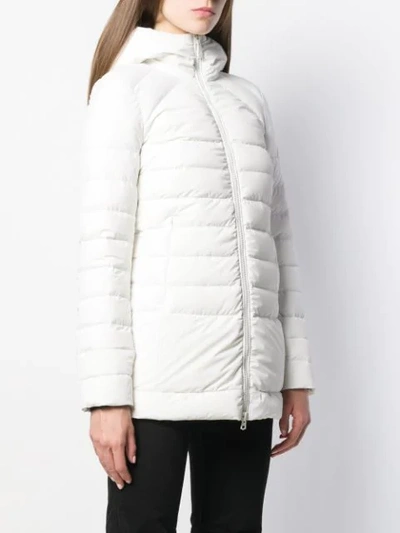 Shop Peuterey Padded Zip-front Coat In White