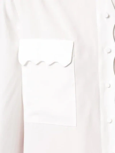 Shop Acler Aviel Scalloped Shirt In White
