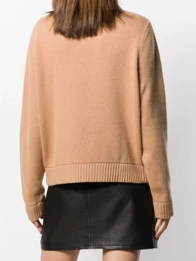 Shop Dsquared2 Ribbed Roll Neck Jumper In Neutrals