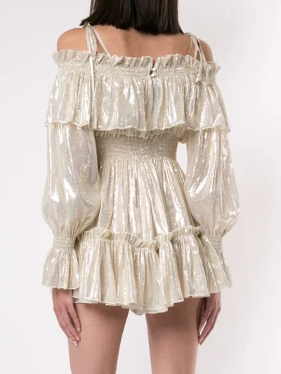 ALICE MCCALL CHAMPERS OFF-THE-SHOULDER PLAYSUIT - 金色