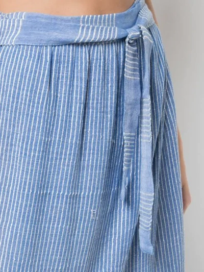 Shop Lemlem Zinab Wrap Skirt In Blue