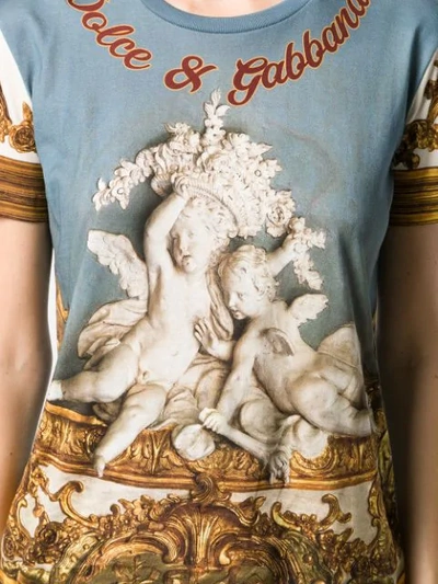 Shop Dolce & Gabbana Printed Baroque Sculpture T In Blue
