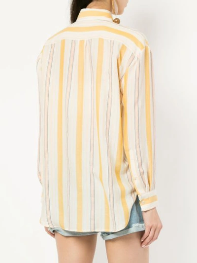 Shop Lemlem Striped Shirt In Yellow